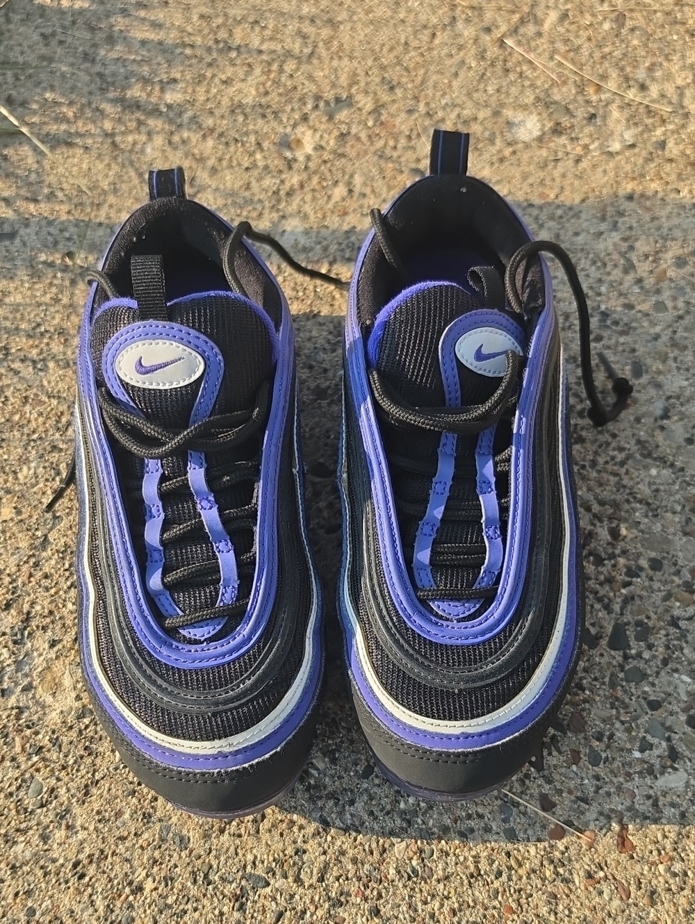 Nike Kids' Black & Purple Athletic Shoes - Breathable Comfort